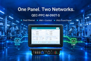 Two Networks, One Panel PC: Connecting Machine and Factory Networks with QEC-PPC-M-090T-S